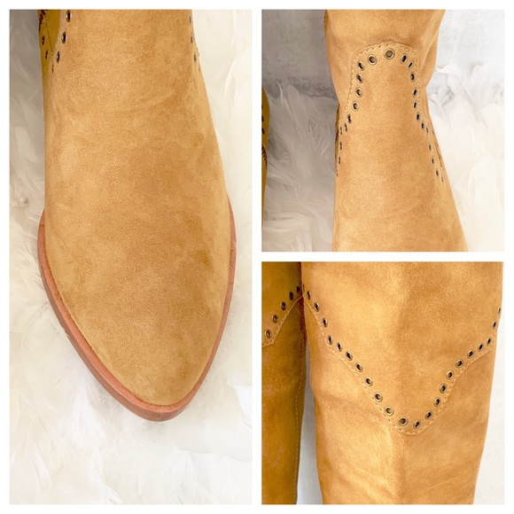 🎉🎉HP🎉🎉 Frye Ray Grommet Tall Camel Suede - Picture 6 of 8